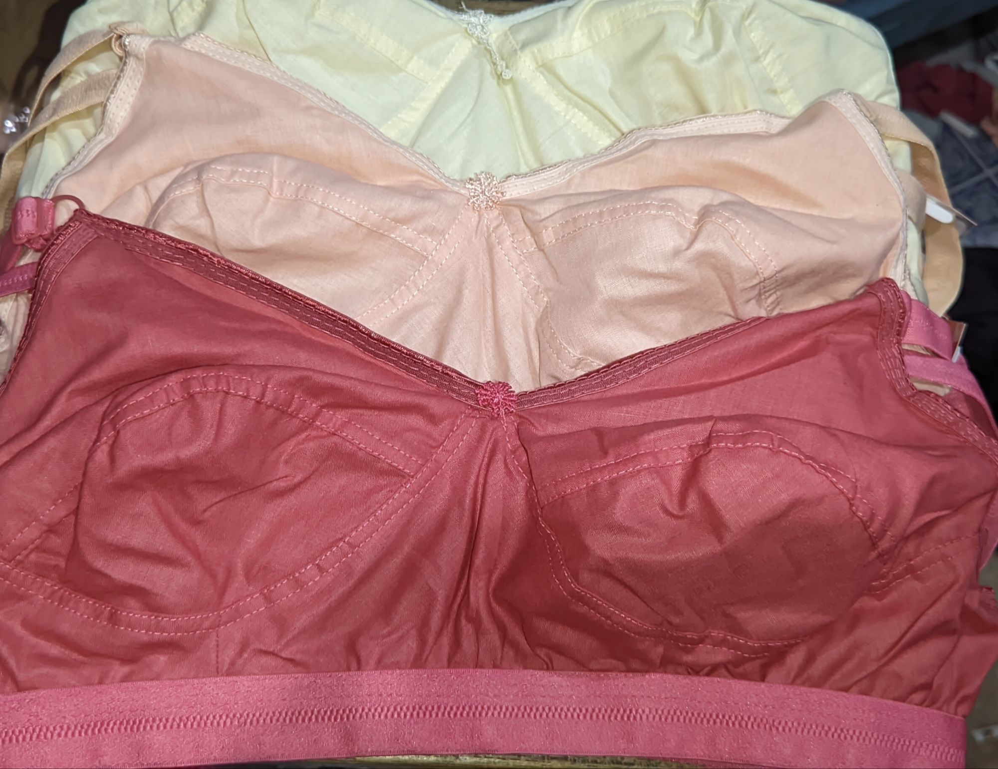 Guarantee size 100% Cotton Bra for woman-3 Pcs